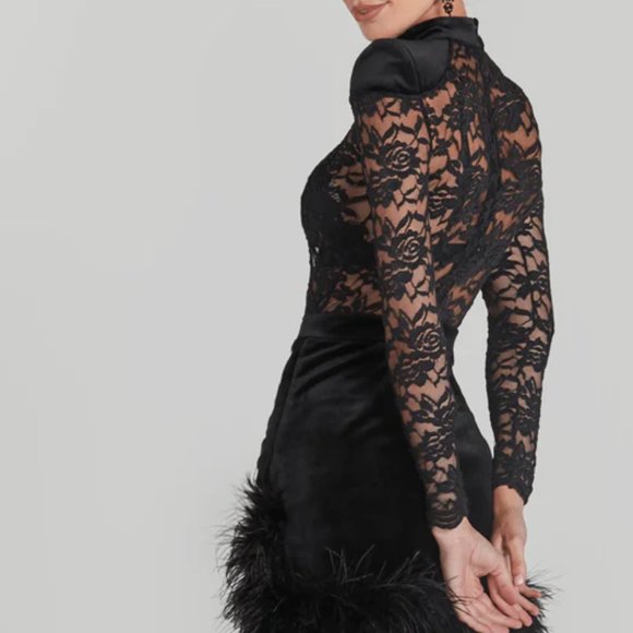 Nadine Merabi FREYA BLACK DRESS - EUC - Picture 2 of 4